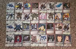 Mobile Suit Gundam M.S. War TCG CCG 221 Card Lot + 7 Holograms NEAR MINT COND. - Image 1