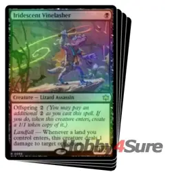 Foil Iridescent Vinelasher X4 M/NM Magic: The Gathering MTG Bloomburrow - Image 1