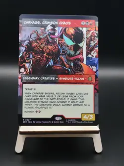 Carnage, Crimson Chaos (Borderless Foil) - #227 - Marvel's Spider-Man - SPM - Image 1