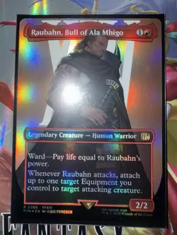 MTG Raubahn, Bull of Ala Mhigo (Borderless) Final Fantasy *FOIL* #0388 Magic - Image 1