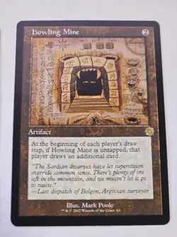 MTG - Howling Mine Schematic RETRO FRAME - Brother's War Artifacts - Image 1