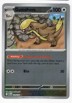 Gumshoos Reverse Holo 110/132 Mega Evolution Pokemon - NM/M English - Image 1