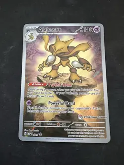 Stamped Alakazam MEP 009 Mega Evolutions Black Star Promo Pokemon Center - Image 1
