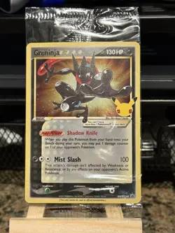Greninja Gold Star Holo Promo SWSH144 Celebrations Black Star Pokemon - SEALED - Image 1