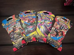 Pokemon Mega Evolutions Sleeved Booster Packs - 4 Full Art Set Collection Sealed - Image 2