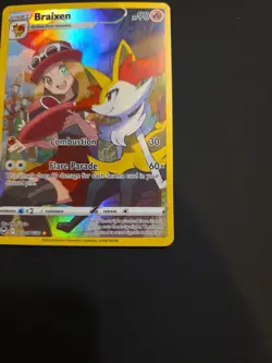 Braixen TG01/TG30 Sword & Shield Silver Tempest Trainer Gallery Holo Pokemon - Image 4