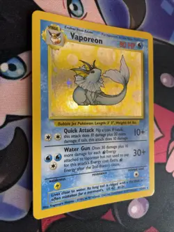 Vaporeon 12/64 Holo Rare Jungle Unlimited Pokemon WOTC 1999 Vintage - Near Mint - Image 2