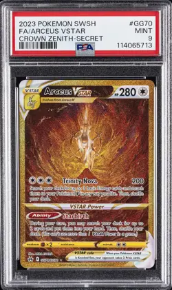 2023 POKEMON SWORD & SHIELD CROWN ZENITH SECRET FULL ART/ARCEUS VSTAR PSA 9 - Image 1