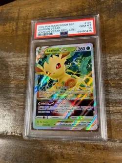 POKEMON 2022 SWSH Promo LEAFEON Vstar Special Collection #195 PSA 10 Gem RARE 2 - Image 1