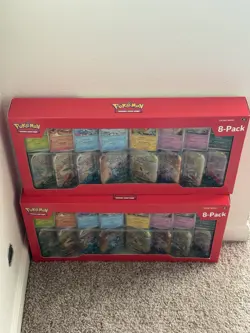 Pokemon TCG Prismatic Evolutions Costco 8 Mini-Tin Bundle-Lot Of 2 - Read Below - Image 1