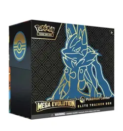 Mega Evolution ETB Pokemon Center Elite Trainer Box Mega Lucario IN HAND - Image 1