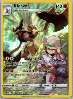 Pokemon Kleavor Ultra Rare SWSH10: Astral Radiance Trainer Gallery TG08/TG30 NM - Image 1