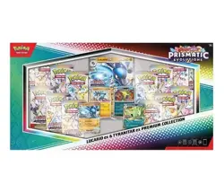 Pokemon Prismatic Evolution Lucario & Tyranitar EX Premium Collection *SEALED* - Image 1