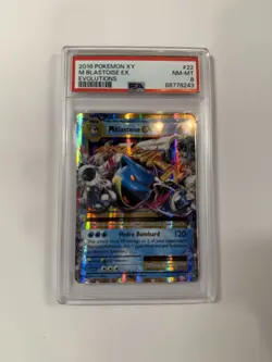 2016 Pokemon XY Evolutions M Blastoise EX #22 Holofoil PSA 8 - Image 1