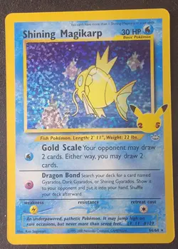 Shining Magikarp 66/64 Celebrations: Classic Collection Holo Pokemon TCG NM - Image 1
