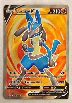 Pokemon TCG Sword & Shield Lucario V SWSH213 Black Star Promo Full Art NM! - Image 1