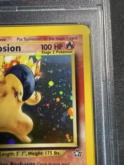 2000 POKEMON NEO GENESIS 1ST EDITION #17 TYPHLOSION-HOLO PSA 8 WITH SWIRL - Image 4
