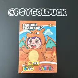 Pokemon Trading Card Labubu Charizard - Image 1