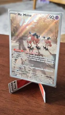 Pokemon TCG Mr. Mime Illustration Rare Card 179/165 Holo - Image 3