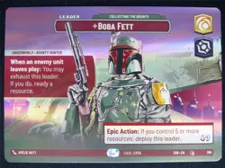 Boba Fett Collecting the Bounty 265 Showcase Foil - Star Wars Unlimited Card - Image 1