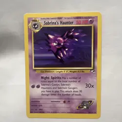 Pokemon Sabrina’s Haunter Card 58/132 Gym Heroes WOTC 1999 TCG - Image 1