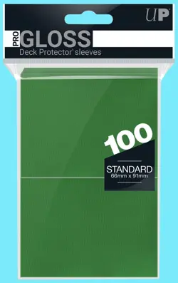 100 ULTRA PRO GREEN DECK PROTECTOR Gloss Standard Card Sleeves mtg ccg pokemon - Image 1
