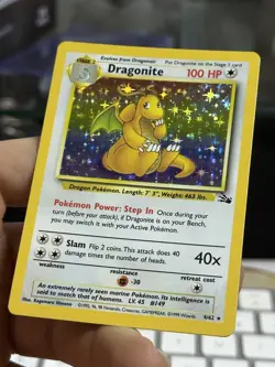 #6 Dragonite 4/62 Fossil 1999 Holo Rare WOTC Pokemon Card TCG - Image 4