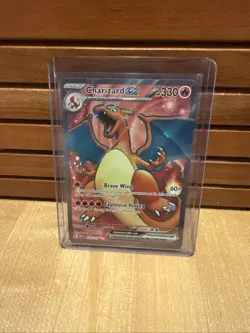 Charizard EX Holo Rare Pokemon TCG Card 183/165 Scarlet & Violet 151 - Image 1