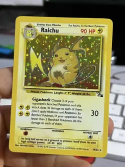 Raichu 14/62 Fossil 1999 Holo Rare WOTC Pokemon Card TCG - Image 4