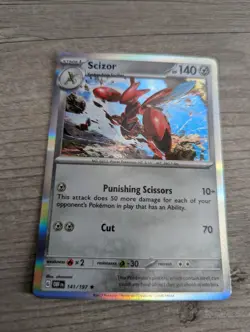 Scizor x4 Holo Pokemon TCG Card Nintendo 2023 141/197 Obsidian Flames - Image 2