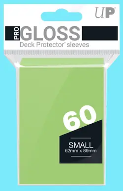 60 Ultra Pro Small Gloss LIME GREEN DECK PROTECTOR Gaming Card Sleeves Yugioh - Image 1