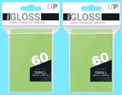 120 Ultra Pro GLOSS LIME GREEN DECK PROTECTOR Small Card Sleeves Yugioh Gaming - Image 1