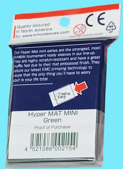 60 KMC HYPER MAT GREEN SMALL Card Barrier Mini Matte Deck Protector Sleeve - Image 2