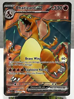 Pokemon TCG Charizard EX Full Art Ultra Rare Holo Card 183/165 - Image 1