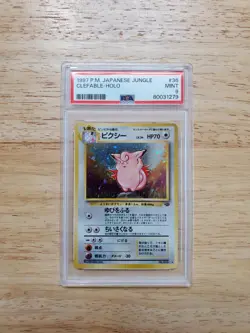 Pokemon PSA 9 MINT 1997 Clefable Japanese Jungle Holo Card - Image 1