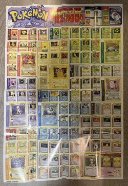 Pokemon Card US Base Set 102 Cards Catalogue Corocoro Comic Poster - Image 1