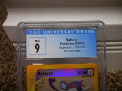 Rattata cgc 9 MNT Reverse Holo Expedition 2002 E-Reader card 128/165 psa Pokemon - Image 2