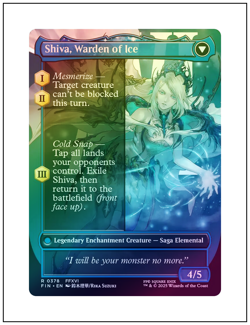 1x Jill, Shiva's Dominant, Foil Borderless Art, Final Fantasy, Magic MTG NM - Image 2