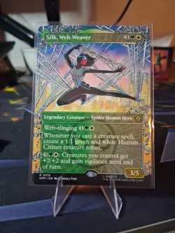 Silk, Web Weaver (Borderless) (Foil) 0215 (R) MTG Marvel's Spider-Man (SPM) - Image 1