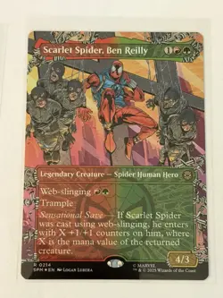 Scarlet Spider, Ben Reilly Borderless Marvel's Spider-Man Foil 214 - Image 1