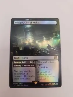 Midgar, City of Mako (Borderless) #313 FOIL MTG Final Fantasy FIN NM - Image 1