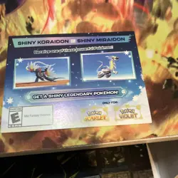 Shiny Koraidon Or Shiny Miraidon Pokemon GameStop Promo Code NM Not Scratched - Image 1