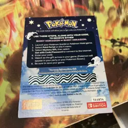 Shiny Koraidon Or Shiny Miraidon Pokemon GameStop Promo Code NM Not Scratched - Image 3