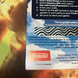 Shiny Koraidon Or Shiny Miraidon Pokemon GameStop Promo Code NM Not Scratched - Image 4