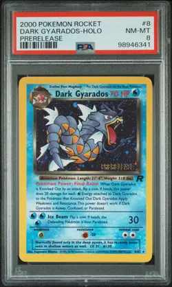 Dark Gyarados - PSA 8 Holo Prerelease Promo - 8/82 Team Rocket - Pokemon (341) - Image 1