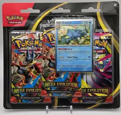 Pokemon Mega Evolution 3 Pack Blister ME01 Golduck - Image 1