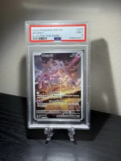 2024 POKEMON SSP EN-SURGING SPARKS ILLUSTRATION RARE #204 MESPRIT PSA 9 - Image 1