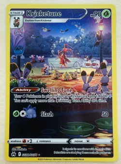 Kricketune GG02/GG70 - Galarian Gallery Crown Zenith Sword & Shield Pokemon NM - Image 1