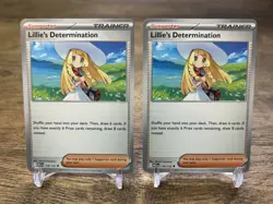 x2 Lillie's Determination 119/132 - Mega Evolution - Pokemon TCG - NM/M English - Image 1