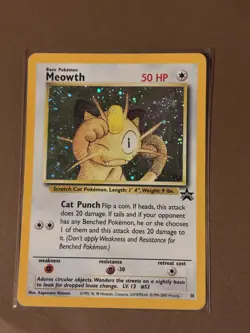 Meowth #10 Black Star Promo GB Holo Rare Card WOTC 1999-2000 - Image 1